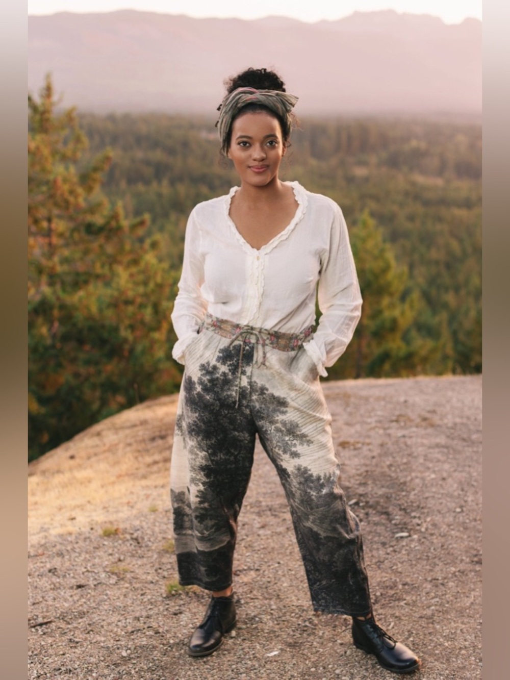 Market Of Stars Pants One Size Still I Rise Linen Artist Artsy Boho Gypsy